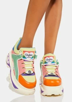 Buffalo London Pride Rainbow Classic Low Platform Sneakers