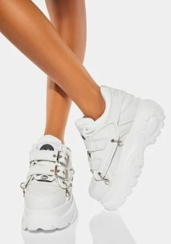 Buffalo London Buckle Classic Low Leather Sneakers