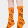 No Hours Socks & Tights Orange Peace Crew Socks