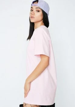 No Hours Light Pink Solo Bear Tee