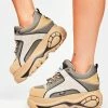 Buffalo London Platforms Beige Multi Classic Low Suede Platform Sneakers