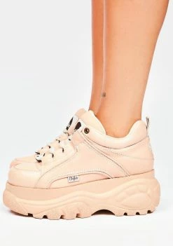 Buffalo London Biscuit Classic Low Leather Platform Sneakers