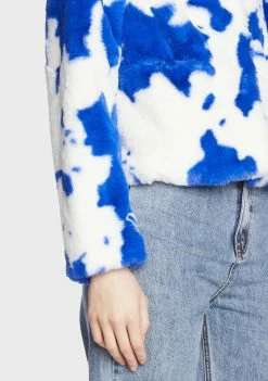 Girlfriend Material Jax Cow Faux Fur Jacket