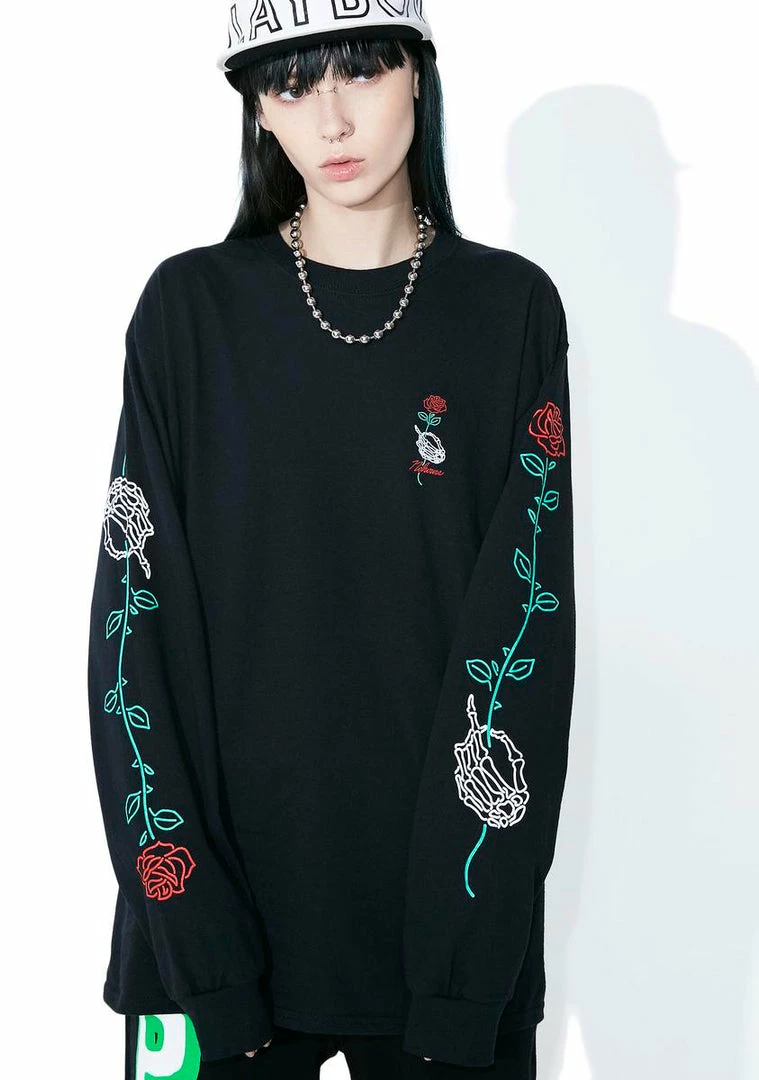 No Hours Long Stem Long Sleeve Tee Tops