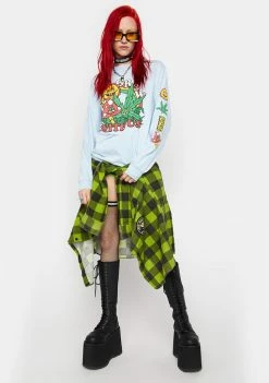 No Hours Grow Long Sleeve Graphic Tee Tops