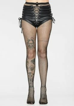 Stinnys Ring On Rhinestone Fishnet Stockings