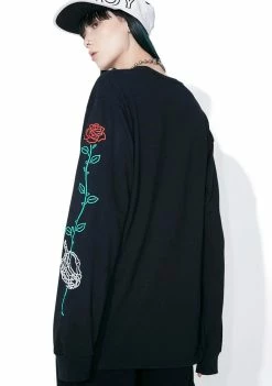 No Hours Long Stem Long Sleeve Tee Tops