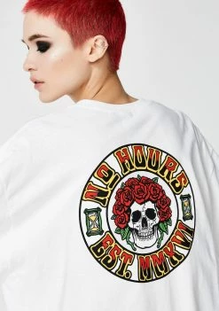 No Hours Tops Roses Long Sleeve Tee