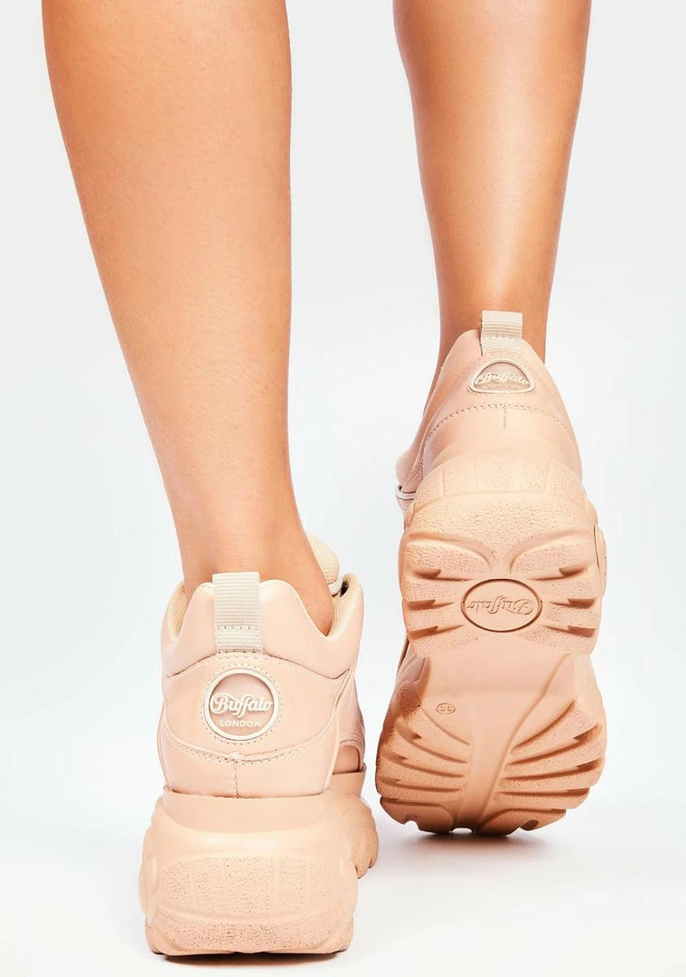 Buffalo London Biscuit Classic Low Leather Platform Sneakers