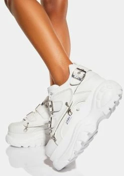 Buffalo London Buckle Classic Low Leather Sneakers