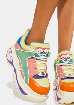 Buffalo London Pride Rainbow Classic Low Platform Sneakers